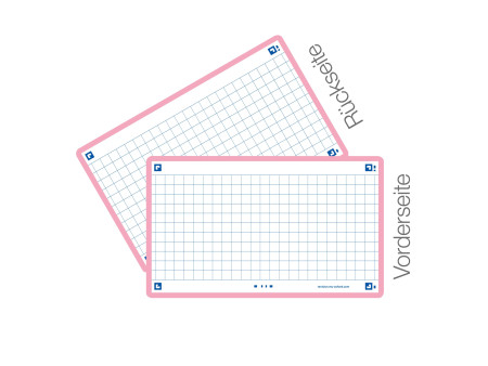 Oxford Fiches 'Flash 2.0', 75 x 125 mm, quadrillé, rose