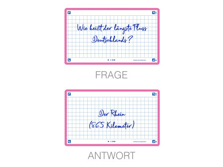 Oxford Fiches 'Flash 2.0', 75 x 125 mm, quadrillé, fuchsia