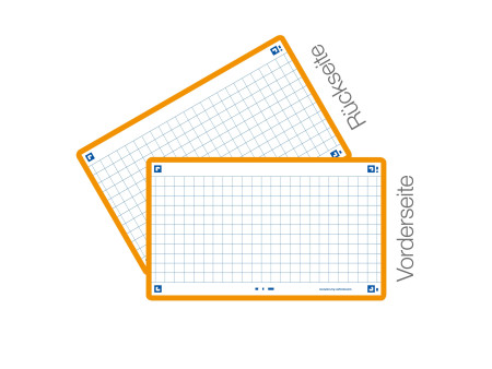 Oxford Fiches 'Flash 2.0', 75 x 125 mm, quadrillé, orange