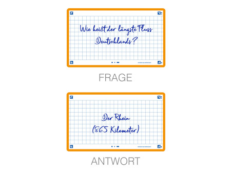 Oxford Fiches 'Flash 2.0', 75 x 125 mm, quadrillé, orange