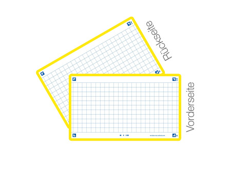 Oxford Fiches 'Flash 2.0', 75 x 125 mm, quadrillé, jaune