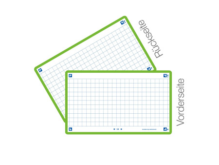 Oxford Fiches 'Flash 2.0', 75 x 125 mm, quadrillé, vert