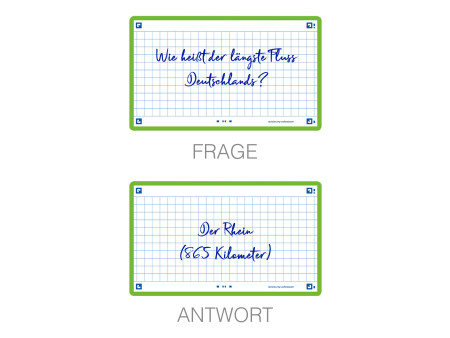 Oxford Fiches 'Flash 2.0', 75 x 125 mm, quadrillé, vert