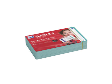 Oxford Fiches 'Flash 2.0', 75 x 125 mm, quadrillé, menthe