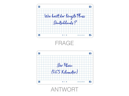 Oxford Fiches 'Flash 2.0', 75 x 125 mm, quadrillé, blanc