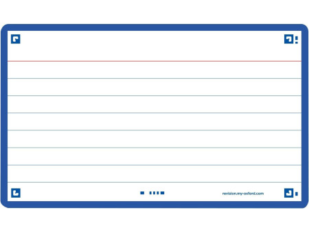 Oxford Fiches 'Flash 2.0', 75 x 125 mm, ligné, bleu