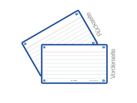 Oxford Fiches 'Flash 2.0', 75 x 125 mm, ligné, bleu