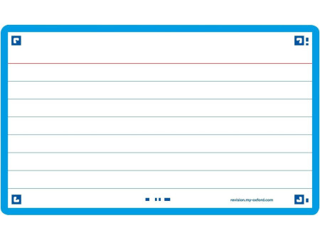Oxford Fiches 'Flash 2.0', 75 x 125 mm, ligné, turquoise