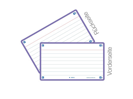 Oxford Fiches 'Flash 2.0', 75 x 125 mm, ligné, violet