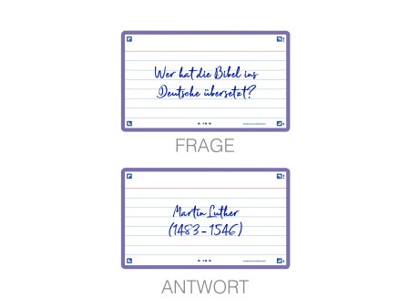 Oxford Fiches 'Flash 2.0', 75 x 125 mm, ligné, violet