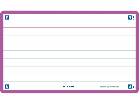 Oxford Fiches 'Flash 2.0', 75 x 125 mm, ligné, lilas