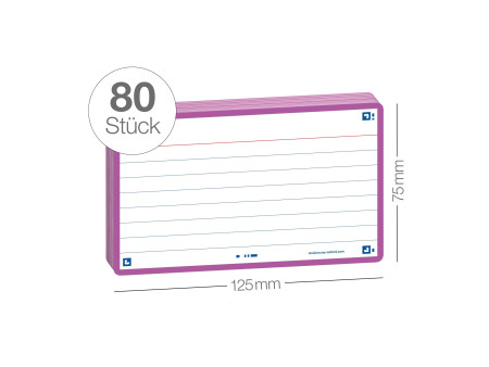 Oxford Fiches 'Flash 2.0', 75 x 125 mm, ligné, lilas