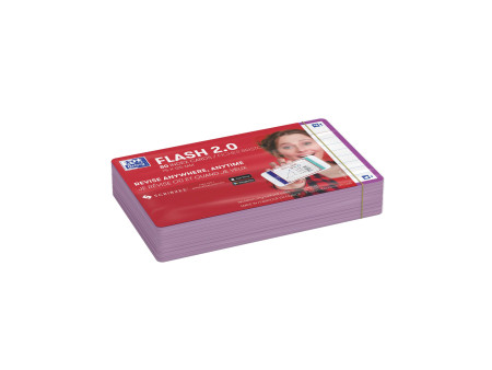 Oxford Fiches 'Flash 2.0', 75 x 125 mm, ligné, lilas