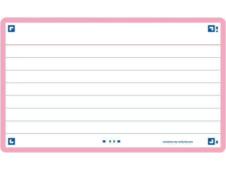 Oxford Fiches 'Flash 2.0', 75 x 125 mm, ligné, rose