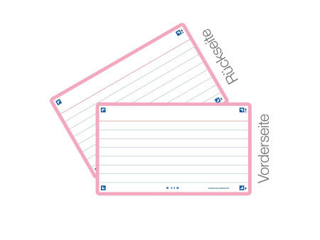 Oxford Fiches 'Flash 2.0', 75 x 125 mm, ligné, rose