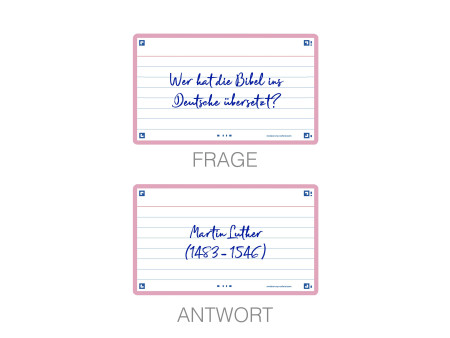 Oxford Fiches 'Flash 2.0', 75 x 125 mm, ligné, rose