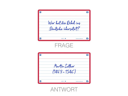 Oxford Fiches 'Flash 2.0', 75 x 125 mm, ligné, rouge