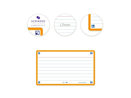 Oxford Fiches 'Flash 2.0', 75 x 125 mm, ligné, orange
