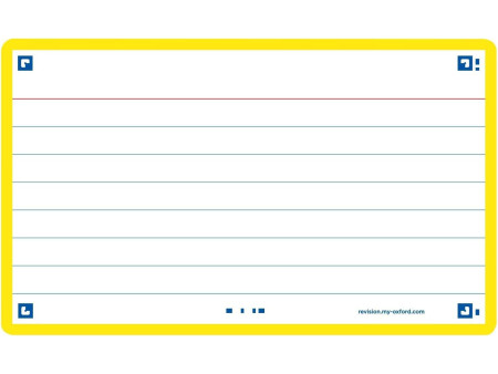 Oxford Fiches 'Flash 2.0', 75 x 125 mm, ligné, jaune