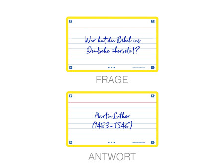 Oxford Fiches 'Flash 2.0', 75 x 125 mm, ligné, jaune