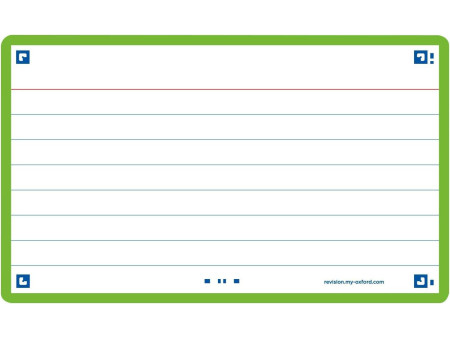 Oxford Fiches 'Flash 2.0', 75 x 125 mm, ligné, vert