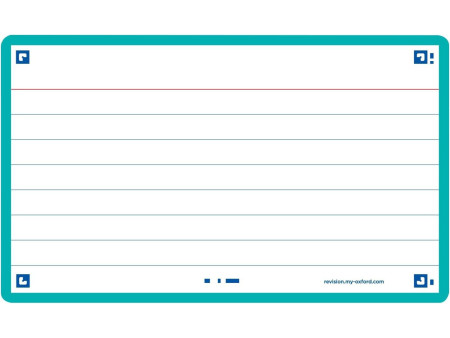 Oxford Fiches 'Flash 2.0', 75 x 125 mm, ligné, menthe