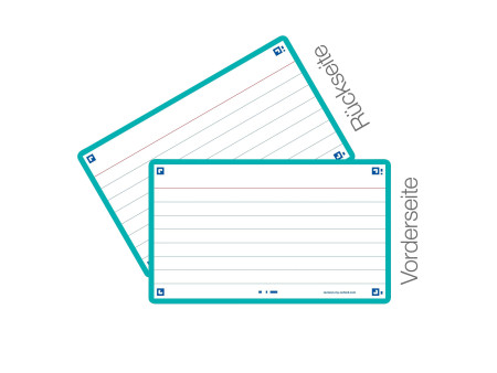 Oxford Fiches 'Flash 2.0', 75 x 125 mm, ligné, menthe