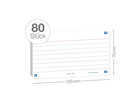 Oxford Fiches 'Flash 2.0', 75 x 125 mm, ligné, blanc