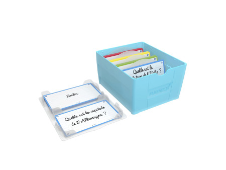Oxford Boîte à fiches 'Flashbox' Starterpack, bleu pastel