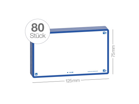 Oxford Fiches 'Flash 2.0', 75 x 125 mm, uni, bleu