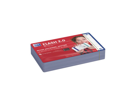 Oxford Fiches 'Flash 2.0', 75 x 125 mm, uni, bleu