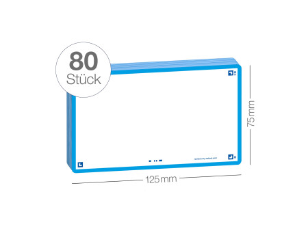 Oxford Fiches 'Flash 2.0', 75 x 125 mm, uni, turquoise