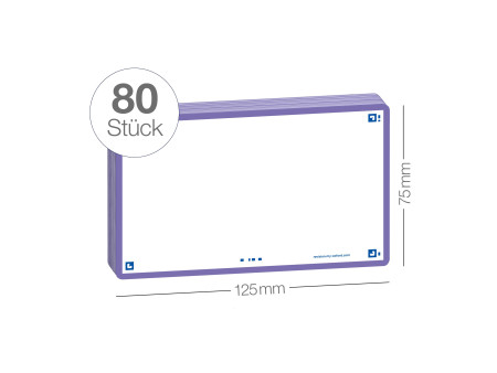 Oxford Fiches 'Flash 2.0', 75 x 125 mm, uni, violet