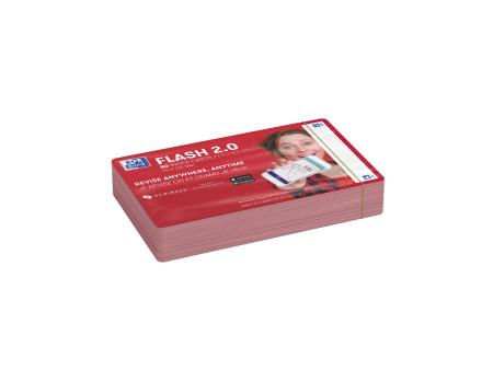 Oxford Fiches 'Flash 2.0', 75 x 125 mm, uni, rouge