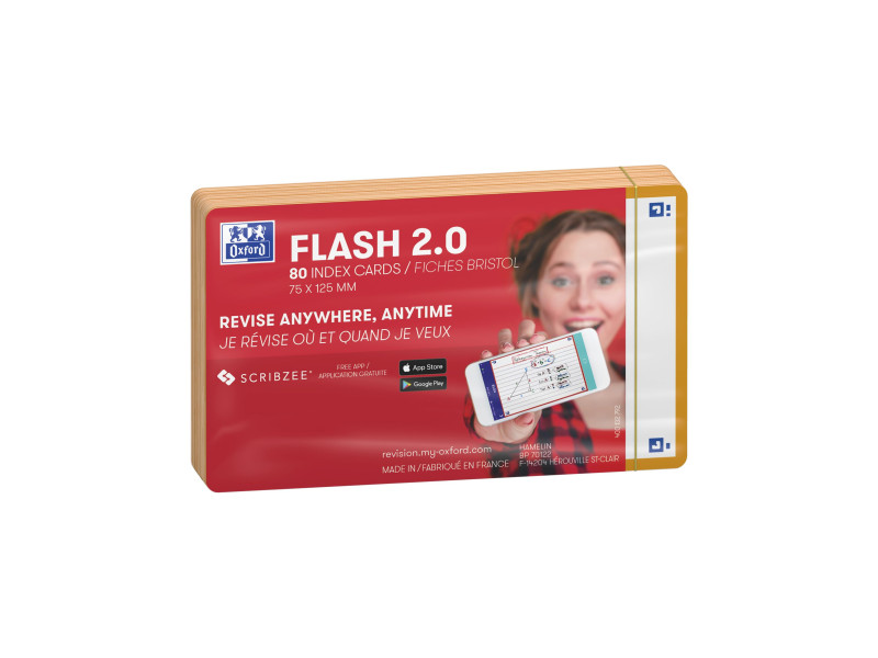 Oxford Fiches 'Flash 2.0', 75 x 125 mm, uni, orange