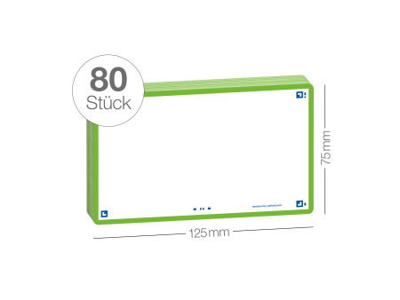 Oxford Fiches 'Flash 2.0', 75 x 125 mm, uni, vert