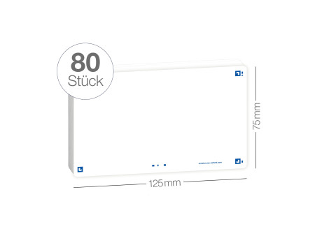 Oxford Fiches 'Flash 2.0', 75 x 125 mm, uni, blanc