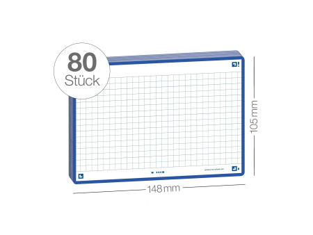 Oxford Fiches 'Flash 2.0', 105 x 148 mm, bleu marine