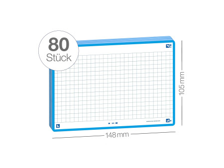 Oxford Fiches 'Flash 2.0', 105 x 148 mm, turquoise