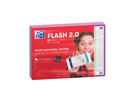Oxford Fiches 'Flash 2.0', 105 x 148 mm, lilas