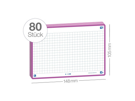 Oxford Fiches 'Flash 2.0', 105 x 148 mm, lilas