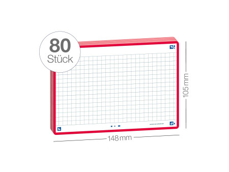 Oxford Fiches 'Flash 2.0', 105 x 148 mm, rouge