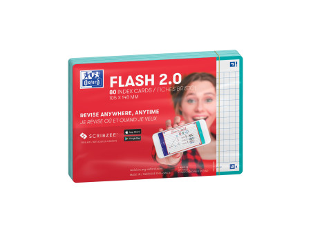 Oxford Fiches 'Flash 2.0', 105 x 148 mm, menthe