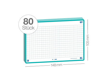 Oxford Fiches 'Flash 2.0', 105 x 148 mm, menthe
