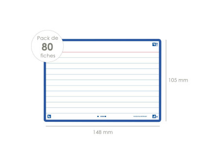 Oxford Fiches 'Flash 2.0', 105 x 148 mm, bleu marine