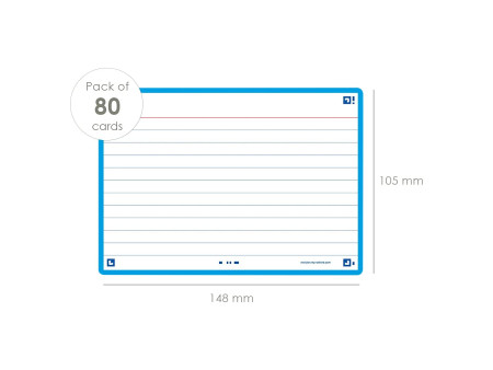 Oxford Fiches 'Flash 2.0', 105 x 148 mm, turquoise