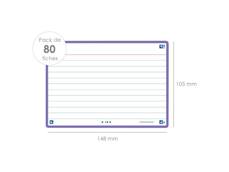 Oxford Fiches 'Flash 2.0', 105 x 148 mm, violet