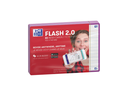 Oxford Fiches 'Flash 2.0', 105 x 148 mm, lilas