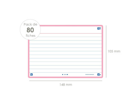 Oxford Fiches 'Flash 2.0', 105 x 148 mm, rose