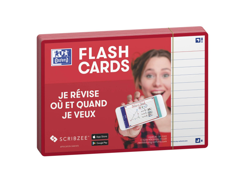 Oxford Fiches 'Flash 2.0', 105 x 148 mm, rouge